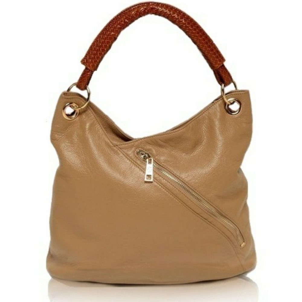 Gregory Sylvia Tan Leather Ava Shoulder Bag Excellent Used Condition